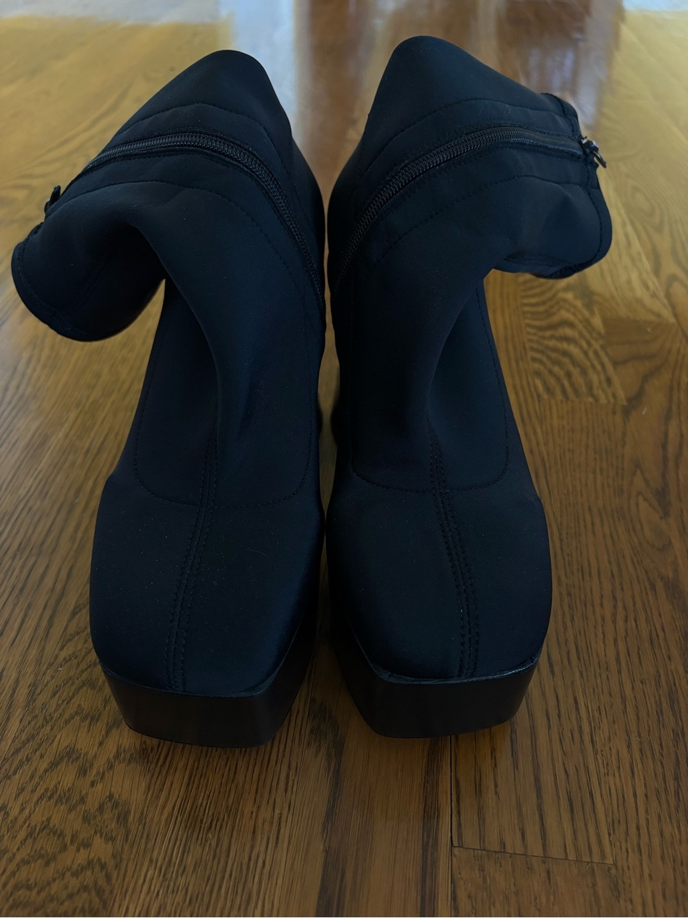 Steve Madden Black Platform Ankle Booties